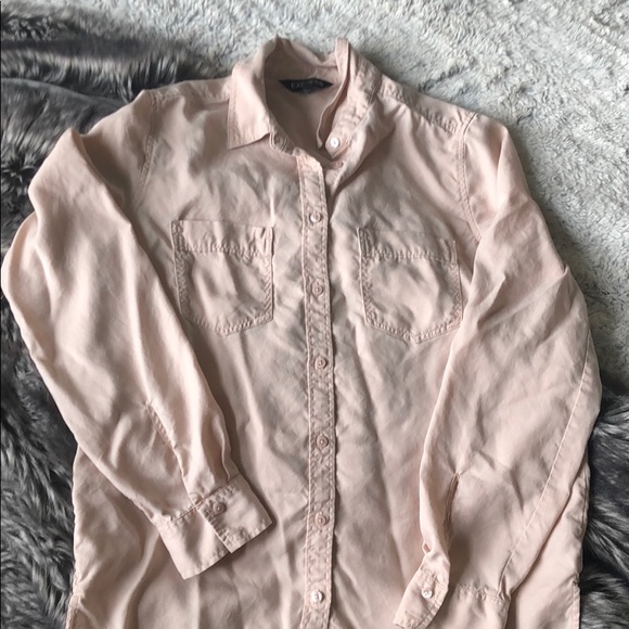 Express Tops - Express Boyfriend-fit button down blush pink sz Sm